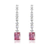 Culturesse Annalee Crystal Drop Earrings (Rose Blush)