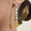 Culturesse Annalee Crystal Drop Earrings (Citrine)