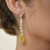 Culturesse Annalee Crystal Drop Earrings (Citrine)