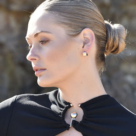 Culturesse Zen Minimal Cubic Earrings (Silver)