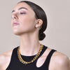 Culturesse Lior Gold Vermeil Topaz Chain Cuff Earrings (Pair)