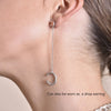 Culturesse Lior Silver Topaz Chain Cuff Earrings (Pair)