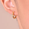 Culturesse Ace Minimalist Dainty Hoop Earrings - Gold