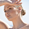 Culturesse Aka Dainty Sculptural Pebble Drop Earrings (Silver)