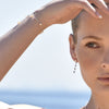 Culturesse Aka Dainty Sculptural Pebble Drop Earrings (Silver)