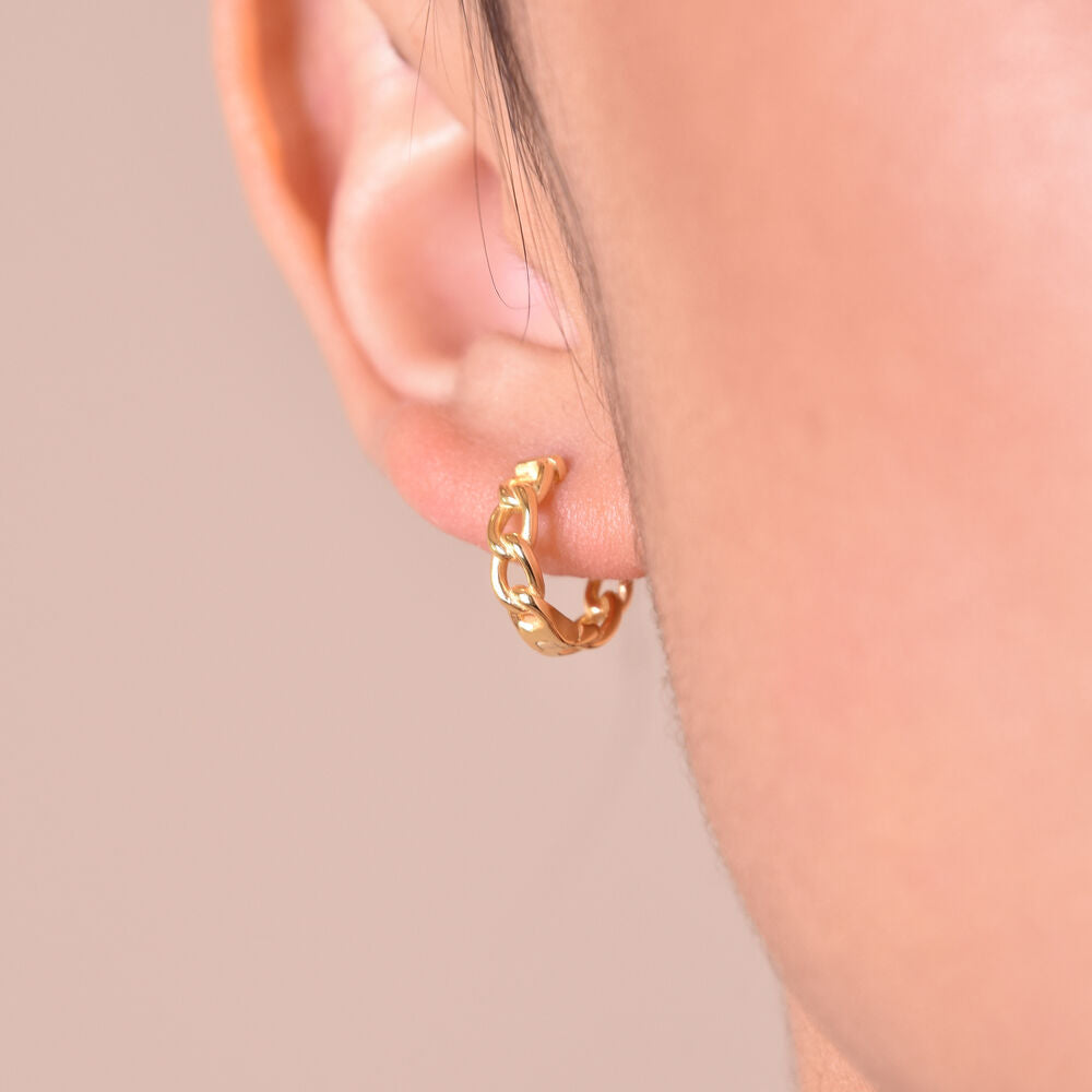 Culturesse Minnie Dainty Chain Hoop Earrings