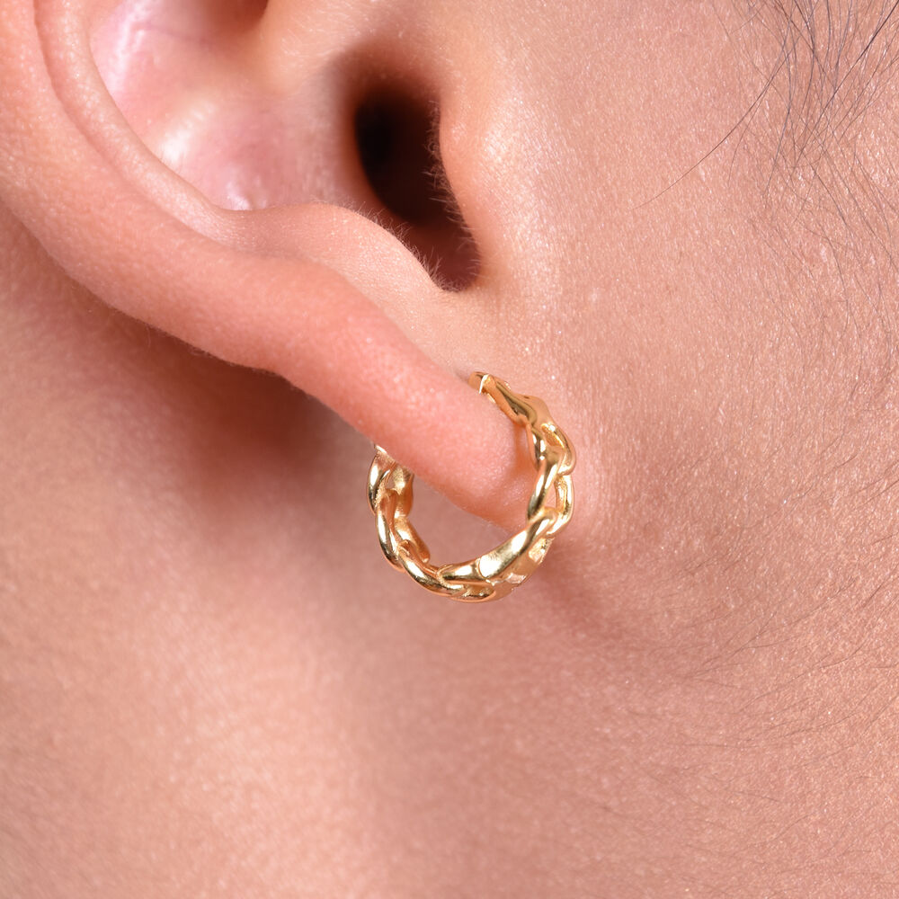 Culturesse Minnie Dainty Chain Hoop Earrings