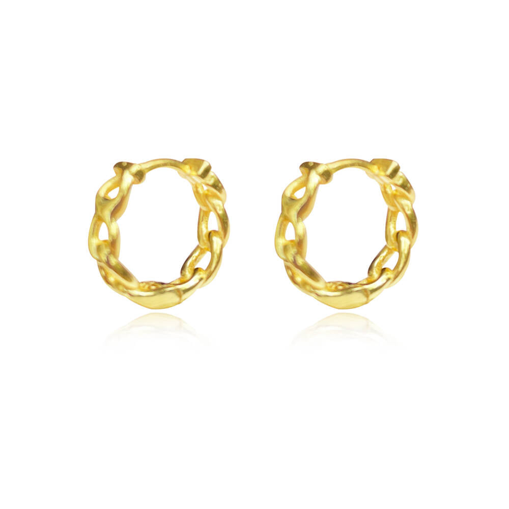 Culturesse Minnie Dainty Chain Hoop Earrings