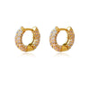 Culturesse Averie Dainty CZ Embellished Huggie Earrings (Gold)