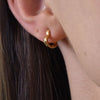 Culturesse Agnes Gold Vermeil Dainty Heart Earrings