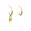 Culturesse Billie Dainty Padlock Mismatched Earrings