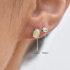 Culturesse Dawn Dainty Moon Opal Stud Earrings