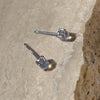 Culturesse Dawn Dainty Moon Opal Stud Earrings