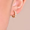 Culturesse Larisa Dainty Opal Hoop Earrings