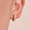 Culturesse Larisa Dainty Opal Hoop Earrings