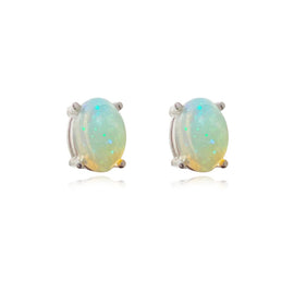 Culturesse Lumi Solid Opal Stud Earrings