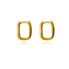 Culturesse Loki Minimalist U Huggie Earrings (Gold)