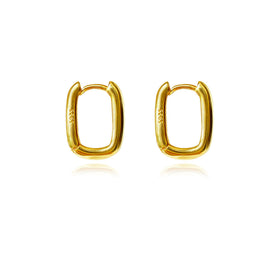 Culturesse Loki Minimalist U Huggie Earrings (Gold)