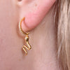 Culturesse Elga Gold Filled Snake Drop Earrings