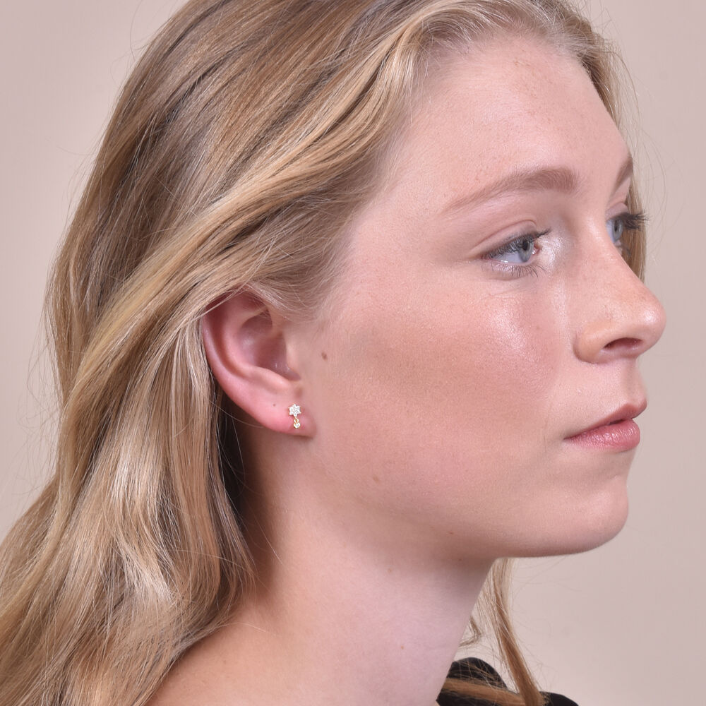 Culturesse Aubree Gold Filled Star Earrings