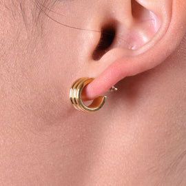 Culturesse Esa Dainty C Hoop Earrings