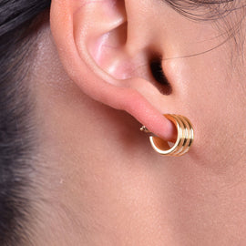 Culturesse Esa Dainty C Hoop Earrings
