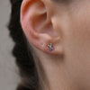 Culturesse Kiss Kiss Dainty Cross Earrings (Silver)