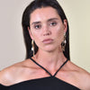 Culturesse Joliette Artsy Line Art Pearl Earrings