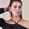 Culturesse Joliette Artsy Line Art Pearl Earrings