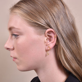 Culturesse Lois Gold Filled Snake Drop Earrings