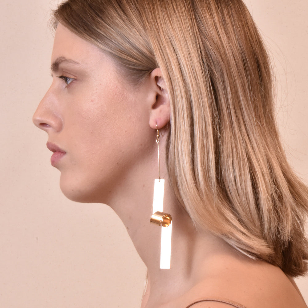 Culturesse Eilleen Golden Twirl Earrings