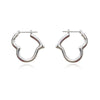 Culturesse Enora Deco Heart Earrings (Silver)