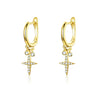 Culturesse Mika Fine Diamante Star Drop Earrings