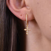 Culturesse Charbel Fine Diamante Cross Drop Earrings