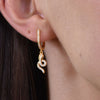 Culturesse Huxley Fine Diamante Serpent Drop Earrings