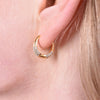 Culturesse Delphi 18K Dainty Shimmer Sleeper Earrings