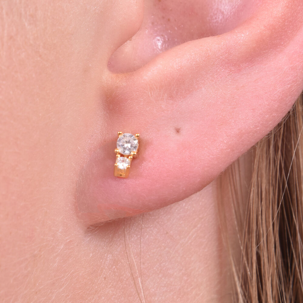 Culturesse Mora Gold Filled Double Drop Earrings