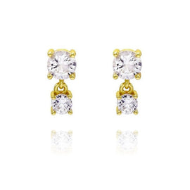 Culturesse Mora Gold Filled Double Drop Earrings