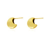 Culturesse Nala Artsy Chic Dainty Crescent Earrings (Gold Vermeil)