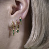 Culturesse Jadie Dainty Zircon Drop Earrings (Emerald Green)