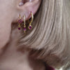Culturesse Jadie Dainty Zircon Drop Earrings (Fuchsia)