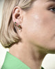 Culturesse Loxi Dainty Zircon Hoop Earrings (Emerald Green)
