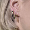 Culturesse Desi Dainty Zirconia Drop Earrings (Emerald Green)