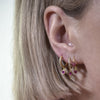 Culturesse Jovie Dainty Zircon Spike Drop Earrings (Fuchsia)