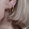 Culturesse Jovie Dainty Zircon Spike Drop Earrings (Fuchsia)