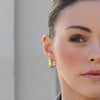 Culturesse Swarna Artisan Dolphin Hoop Earrings (Gold)