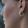Culturesse Swarna Artisan Dolphin Hoop Earrings (Gold)