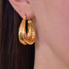 Culturesse Valletta 24K Double Rim Hoop Earrings