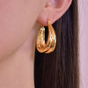Culturesse Valletta 24K Double Rim Hoop Earrings
