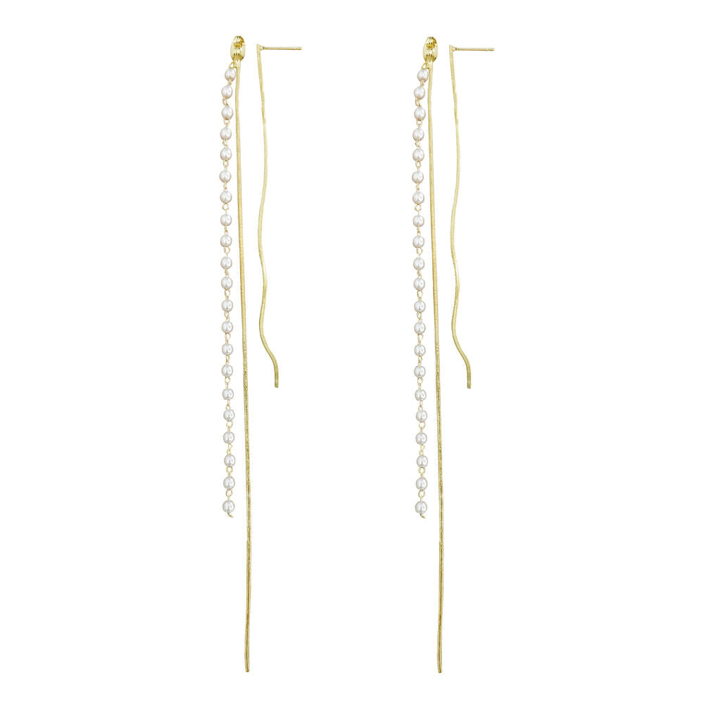 Culturesse Kelsey Fine Double String Earrings